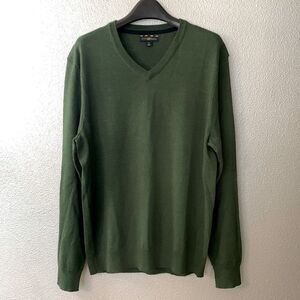 🟢3 for $20—-CLUB ROOM merino blend V neck sweater
